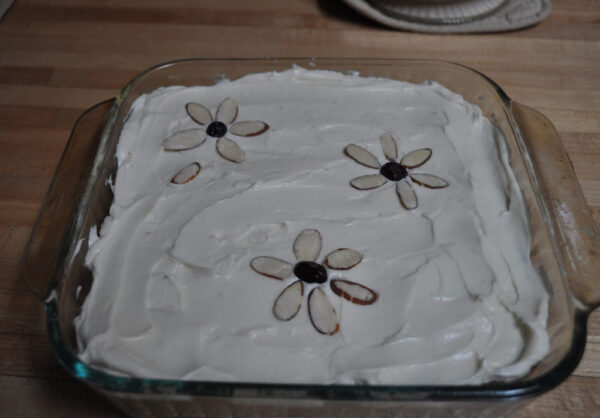 Finished Sweet Cake with Frosting